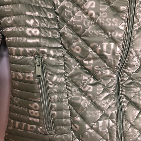 GUESS Green Quilted Jacket for Women - Picture 4 of 6